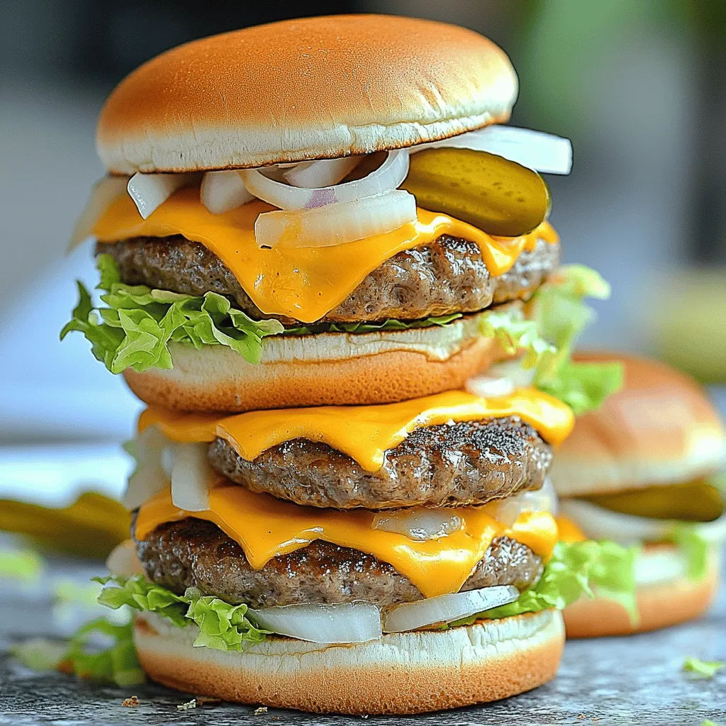 - 500g Rinderhackfleisch - 8 Mini Hamburger-Brötchen - 8 Scheiben Cheddar-Käse