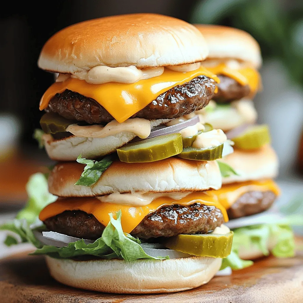 Beste Rezept für Mini Big Mac Cheeseburgers leckerer Genuss