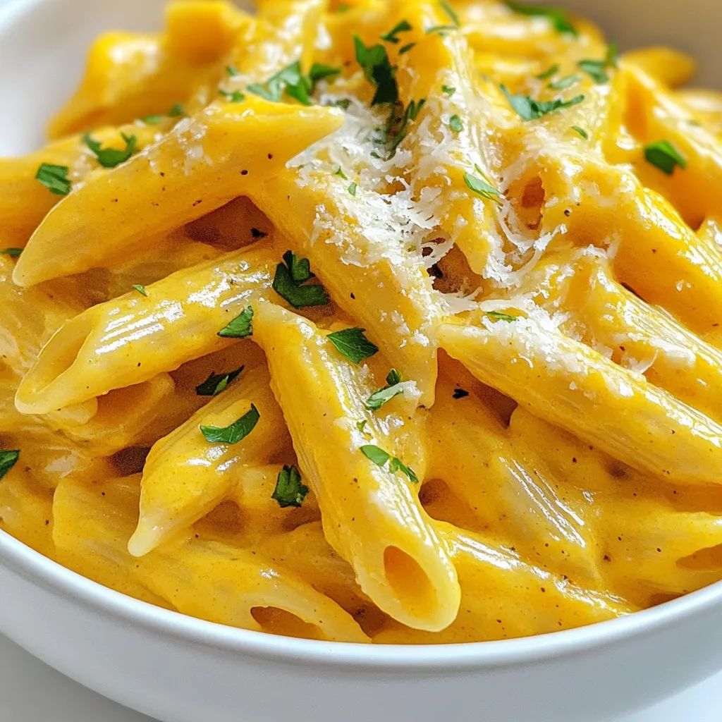 Creamy Butternut Squash Penne Leckeres Pasta-Gericht