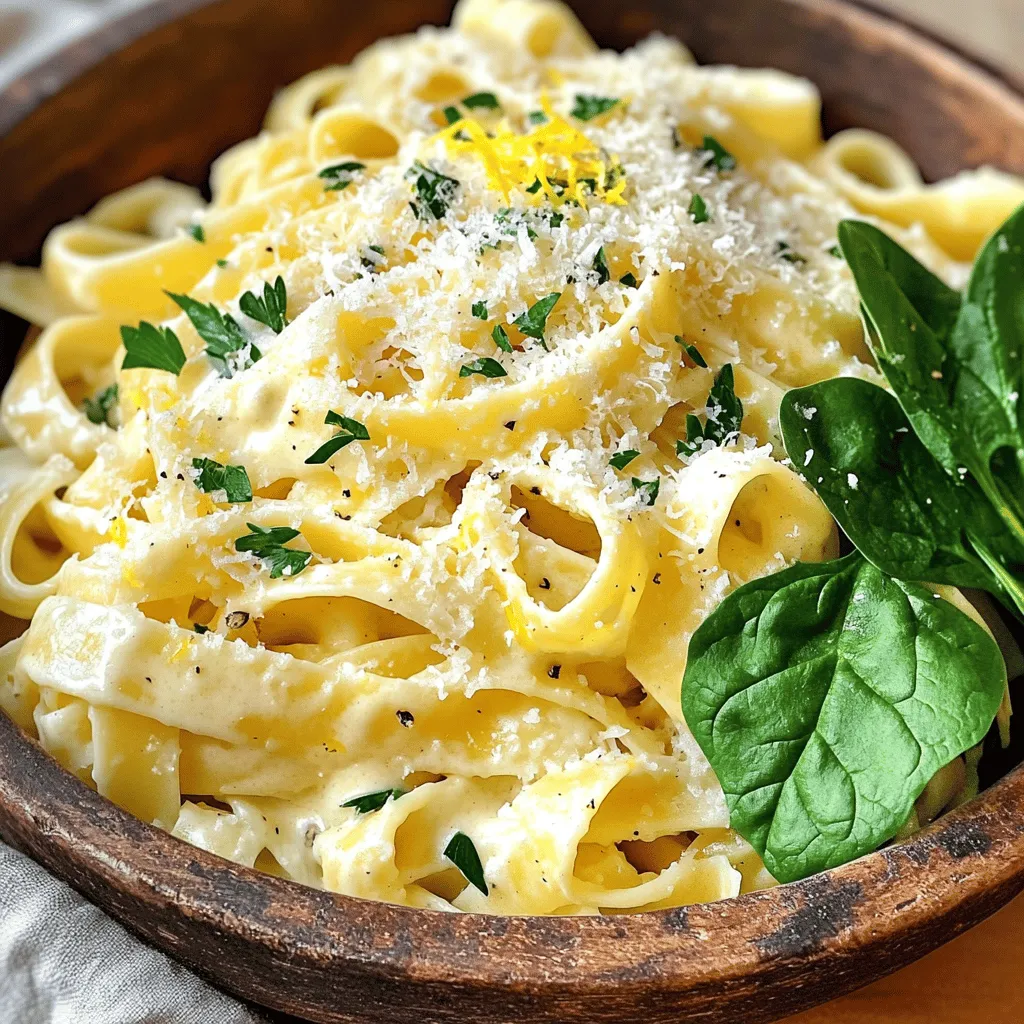 Creamy Lemon Pasta Einfache und leckere Rezeptidee