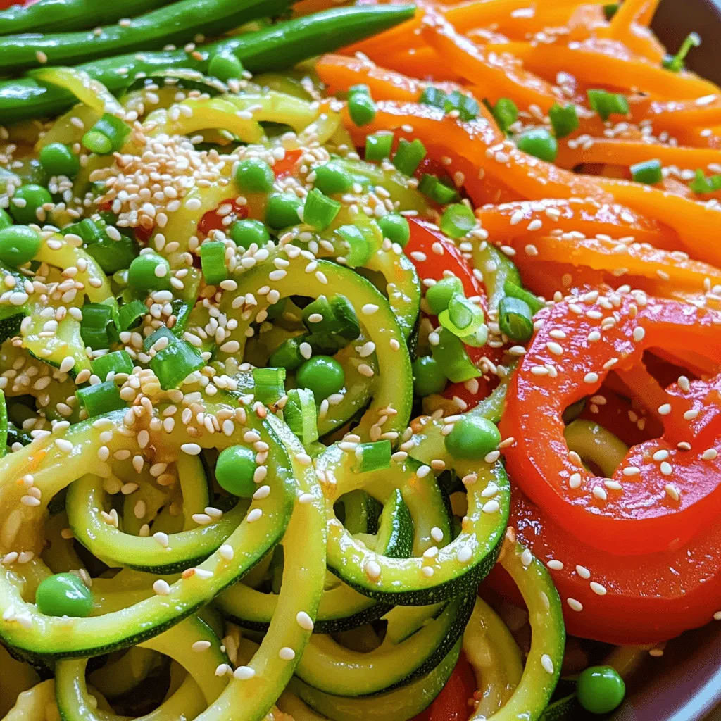 Zucchini Noodle Stir Fry Leckeres Gemüsegericht