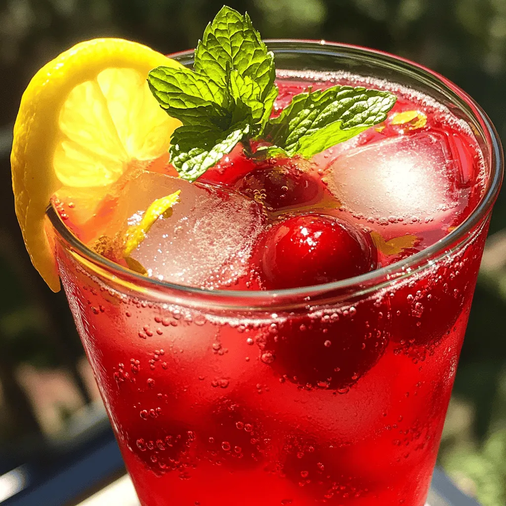 Cherry Lemonade Cooler Frisch und Erfrischend Genießen