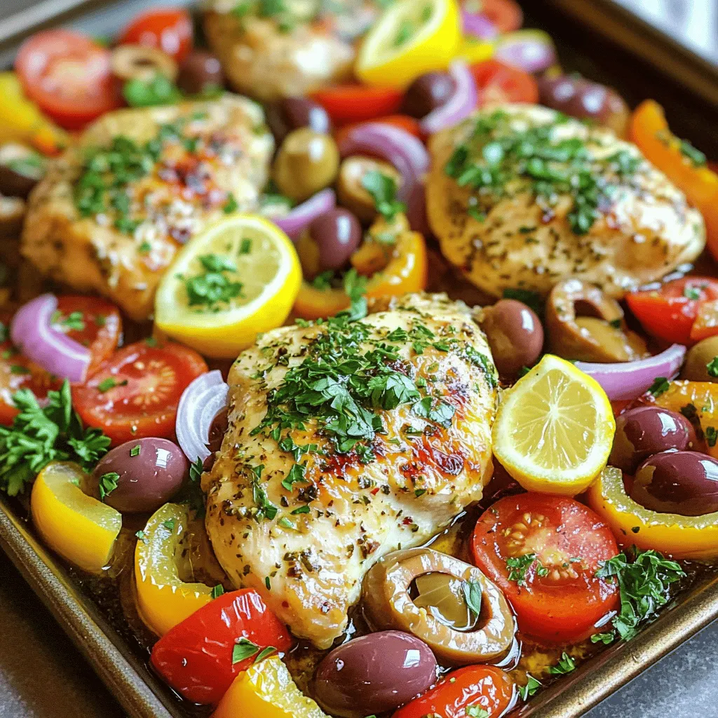 Sheet-Pan Lemon Garlic Greek Chicken Einfaches Rezept