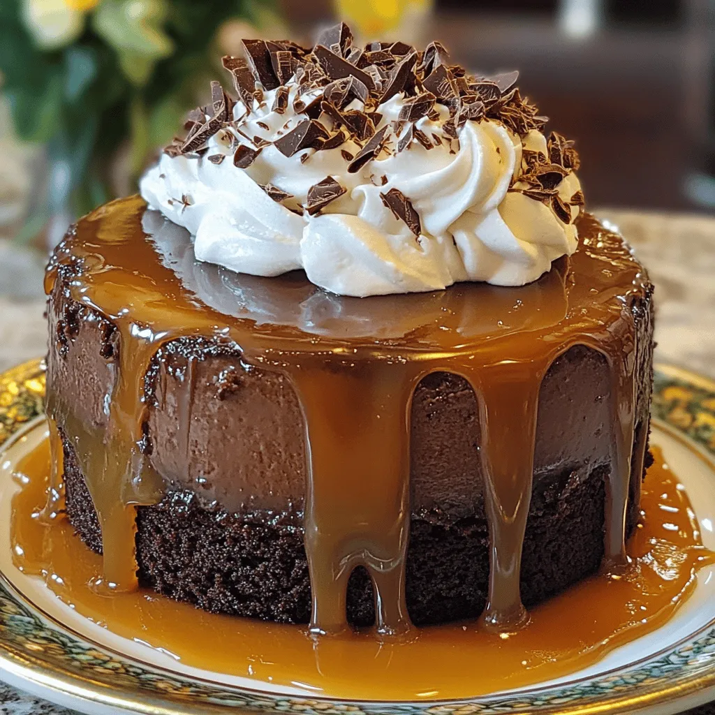 Um einen köstlichen Chocoflan zu machen, benötigst du folgende Zutaten: - 1 Tasse Weizenmehl - 1 Tasse Zucker - 1/2 Tasse ungesüßtes Kakaopulver - 1 Esslöffel Backpulver - 1/2 Teelöffel Salz - 1/3 Tasse Pflanzenöl - 3 große Eier - 1 Teelöffel Vanilleextrakt - 1 Tasse Milch - 1 Dose (14 oz) gesüßte Kondensmilch - 1/2 Tasse Frischkäse, weich - 1 Tasse Karamellsauce (fertig oder hausgemacht)