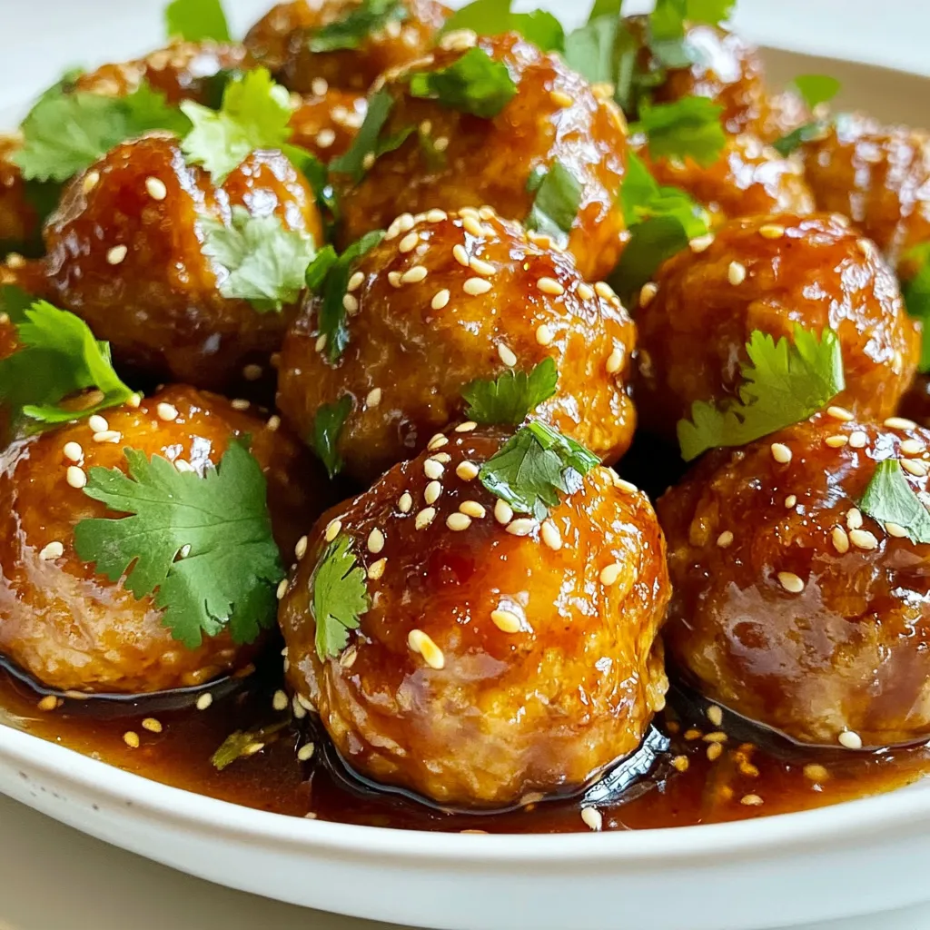 Teriyaki Chicken Meatballs Einfache und leckere Rezeptidee