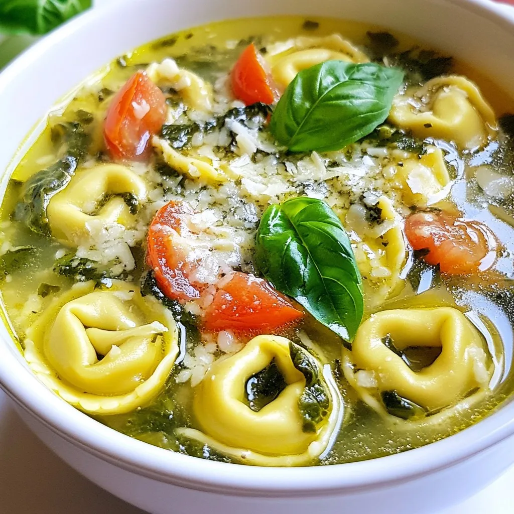 Spinach Tortellini Soup Einfach und Lecker Genießen