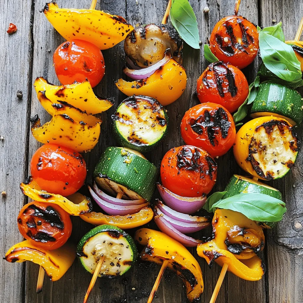 Grilled Vegetable Skewers Einfaches und gesundes Rezept