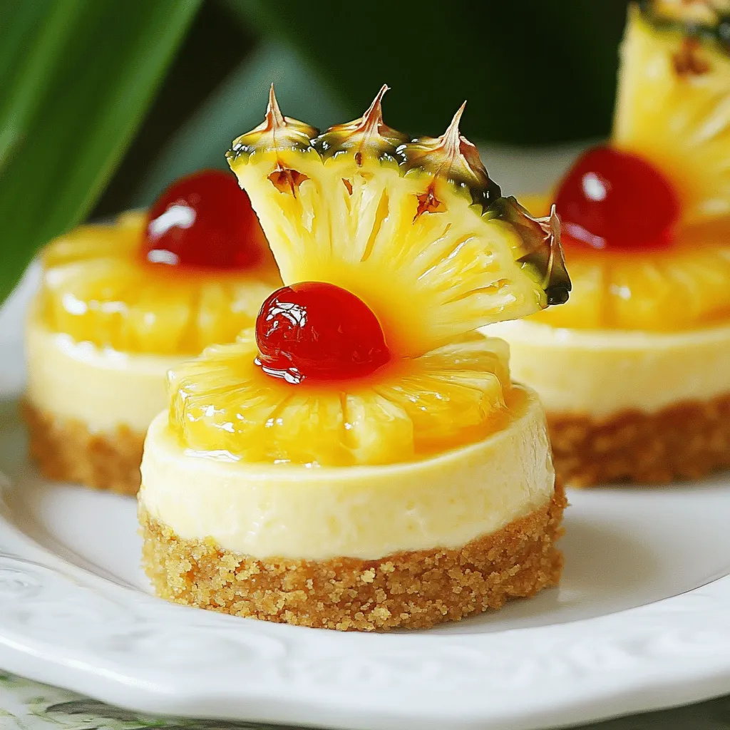 Mini Pineapple Upside-Down Cheesecakes Lecker und Einfach