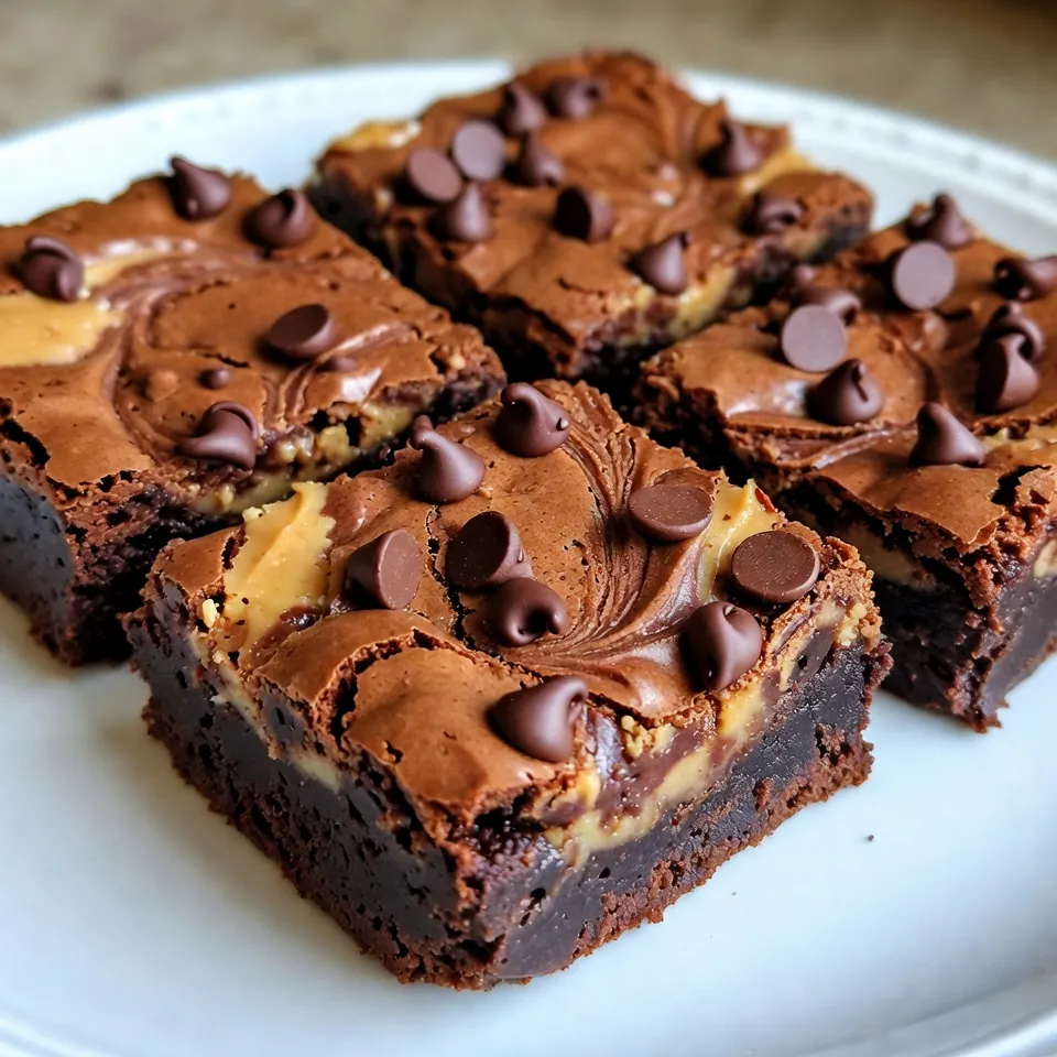 Erdnussbutter Schokoladenwirbel Brownies Genuss Pur