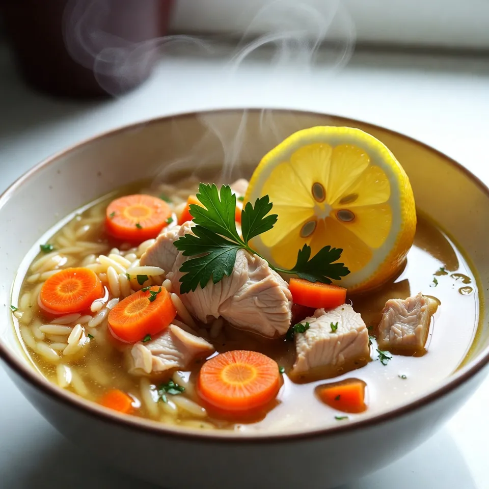 Griechische Zitronen-Hühnersuppe Einfach und Lecker