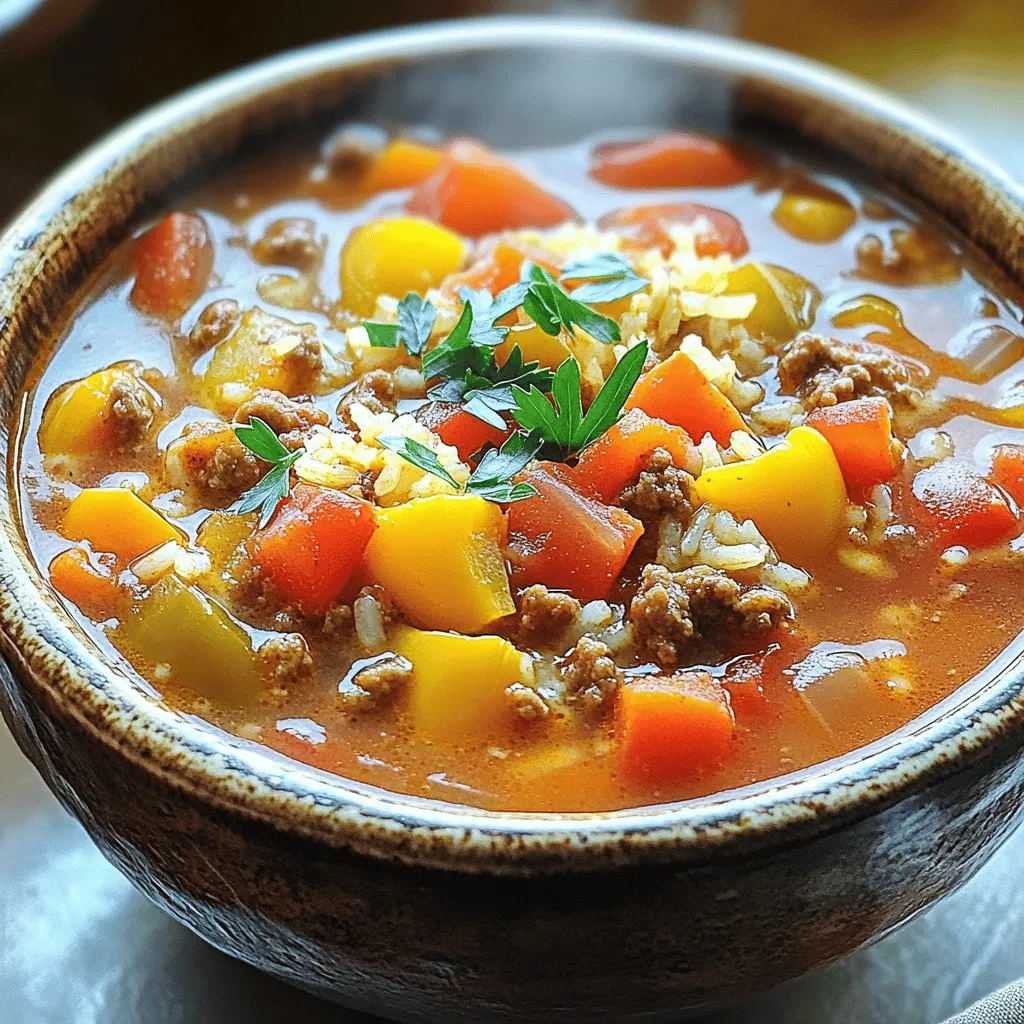 Slow Cooker Stuffed Pepper Soup Einfache Genussfülle