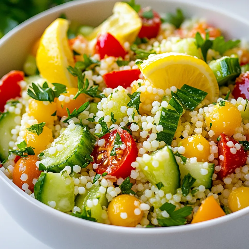 Lemon Herb Couscous Salad Frisch und Einfach Rezept