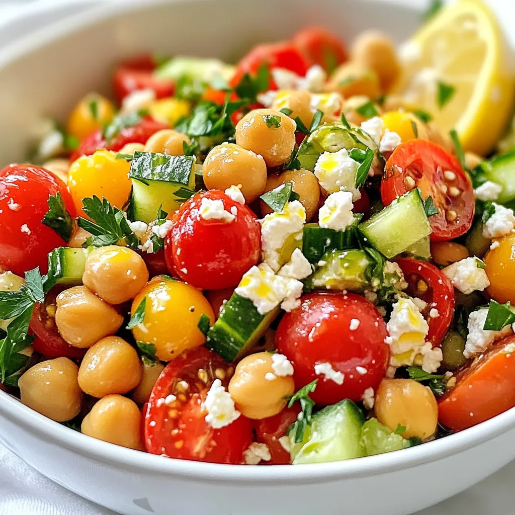 Mediterraner Kichererbsensalat Frisch und Gesund