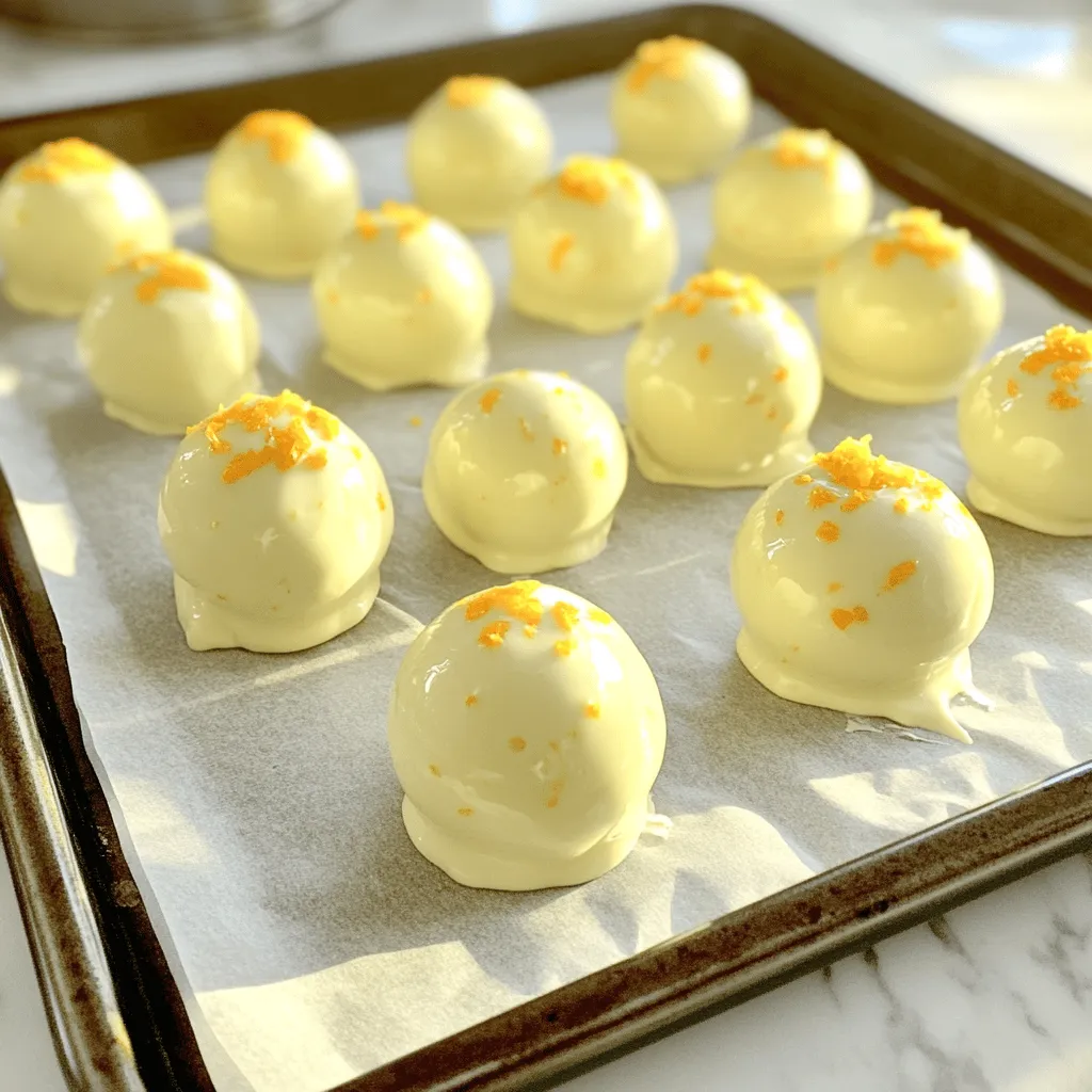 Um die no bake orange creamsicle truffles zuzubereiten, brauchst du einige einfache Zutaten. Die Hauptbestandteile sind die zerdrückten Vanillewaffelkekse und der weiche Frischkäse. Diese Zutaten sorgen für die cremige Basis der Trüffel. Du benötigst auch frische Orangenschale, um einen tollen Geschmack zu erzielen. Die Orangenschale gibt den Trüffeln einen frischen, zitrusartigen Kick. Zusätzlich brauchst du Puderzucker und Vanilleextrakt, um die Mischung zu süßen. Für die Schokoladenschicht kommen weiße Schokoladenstückchen und etwas Kokosöl dazu.