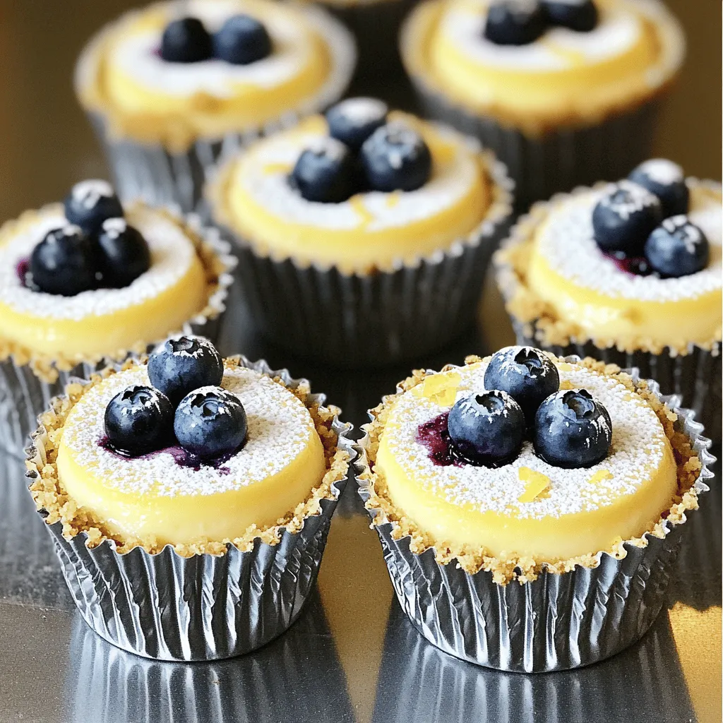 Für die Mini Lemon Blueberry Cheesecakes benötigst du folgende Zutaten: