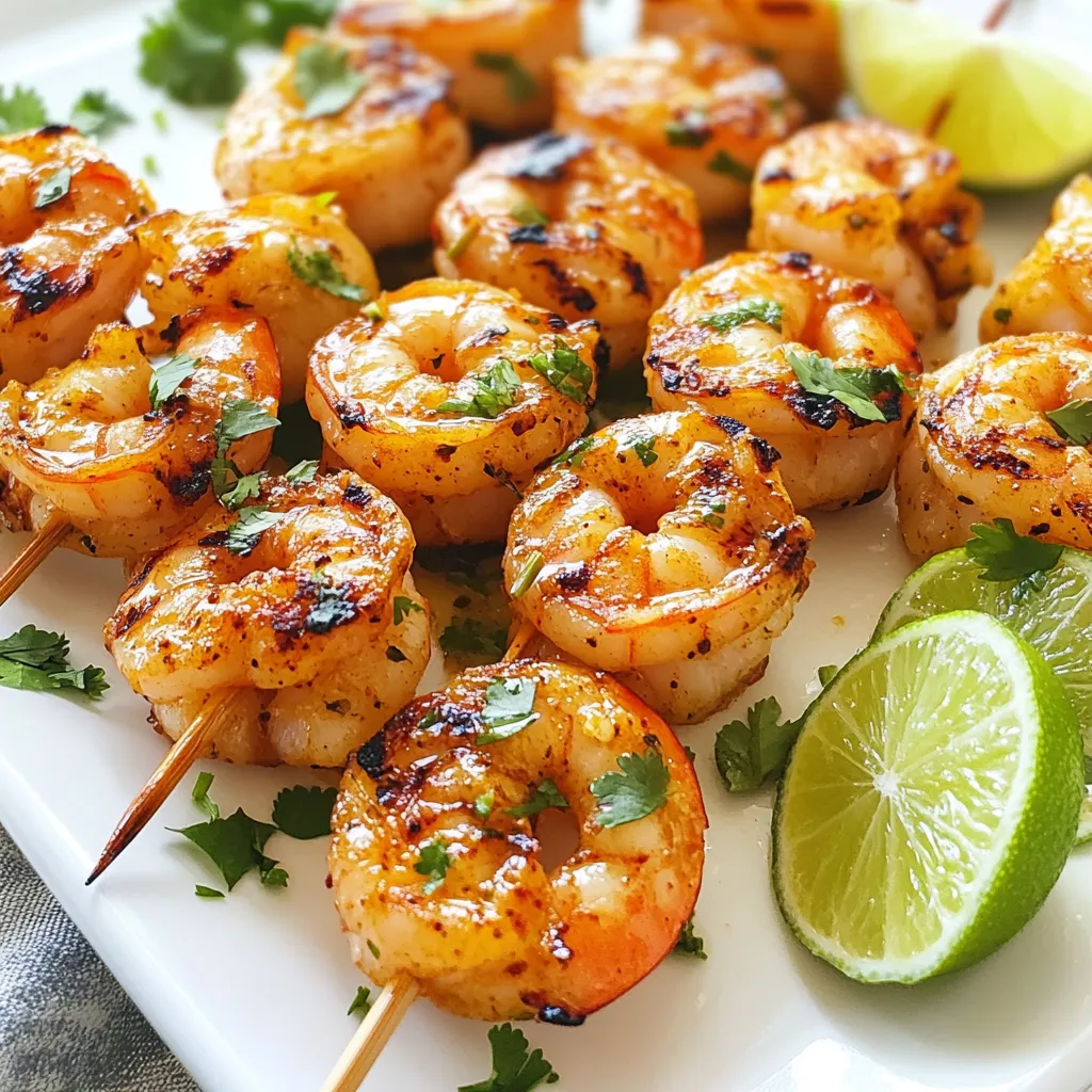 Chili Lime Grilled Shrimp Skewers Zesty und Einfach