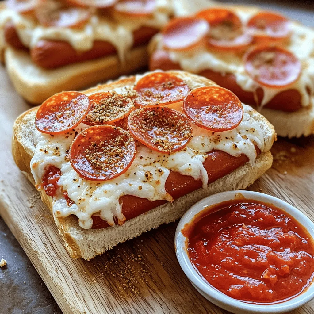 Käse Hotdog Pizza Sandwich Einfaches Genuss Rezept