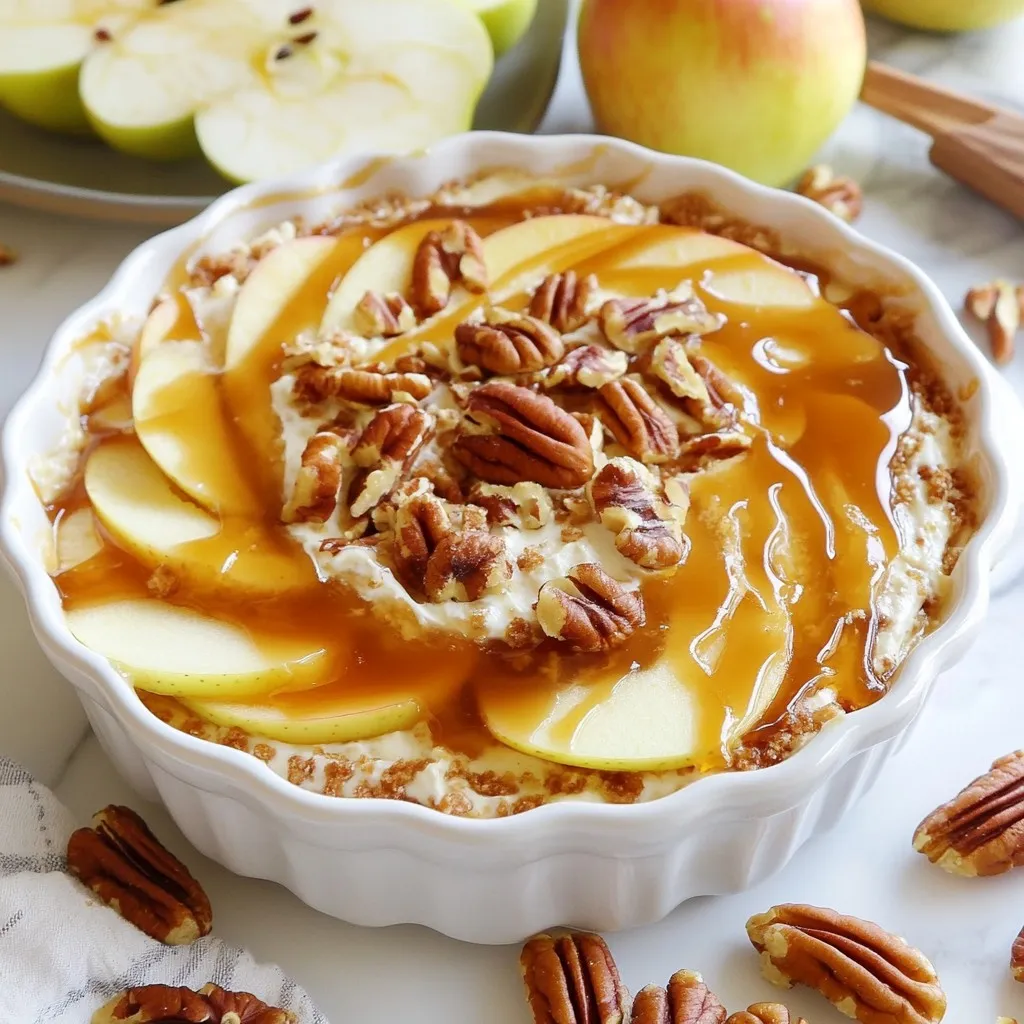 Caramel Cream Cheese Apple Dip Einfaches Rezept