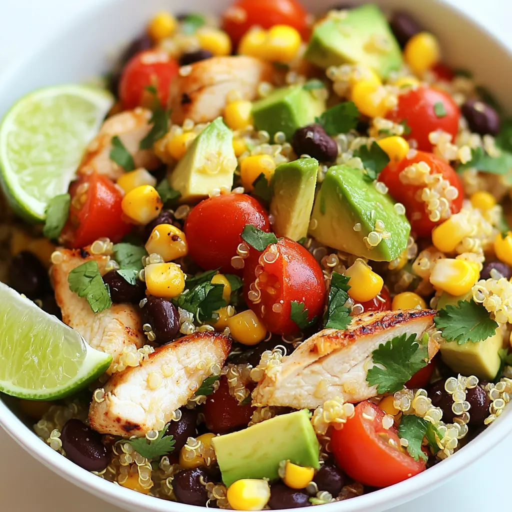 Köstlicher Southwest Chicken Quinoa Salad einfach zubereiten