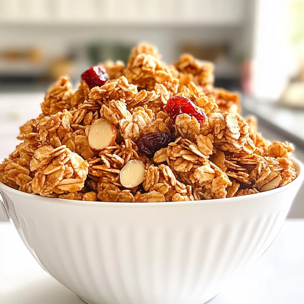 Vanilla Almond Granola Clusters Gesunder Snack Genuss