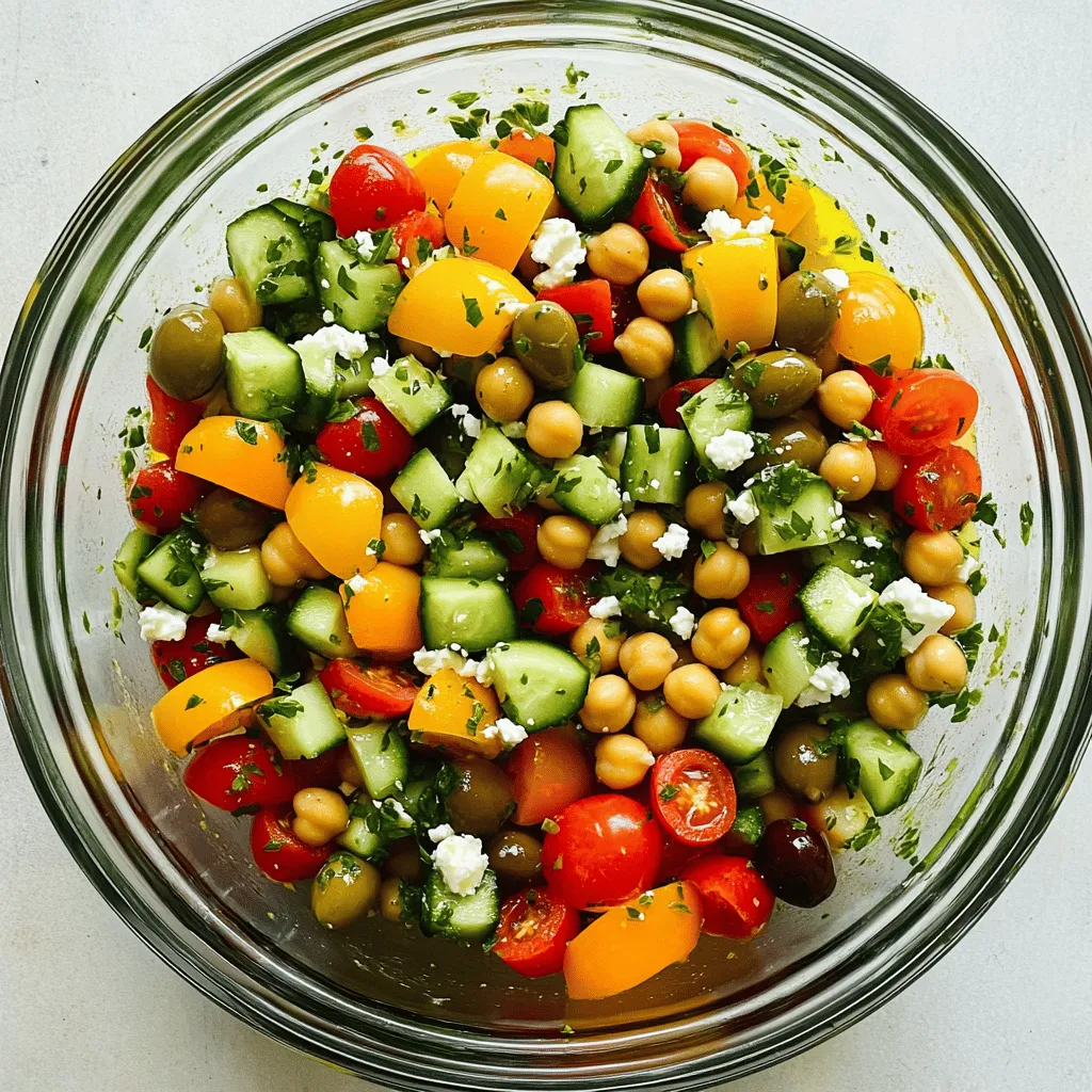 Mediterraner Kichererbsensalat Einfache und frische Idee