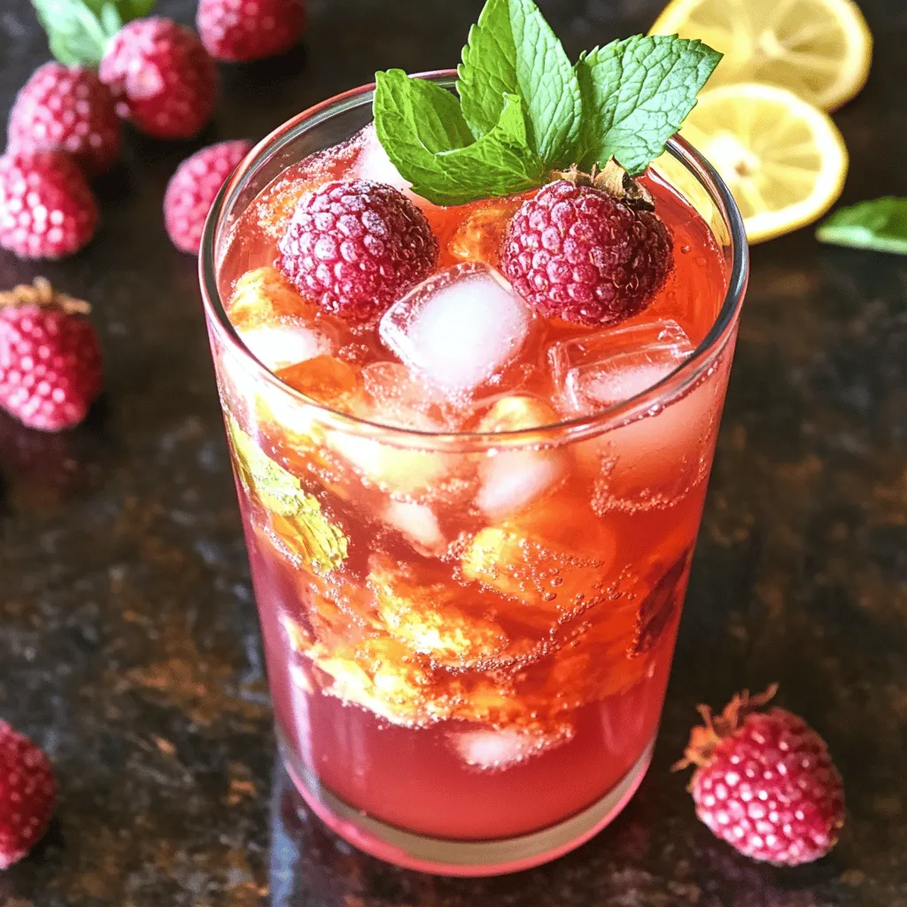 Um einen köstlichen Earl Grey Himbeer-Eistee zuzubereiten, brauchen Sie einige einfache Zutaten. Hier sind die Zutaten: