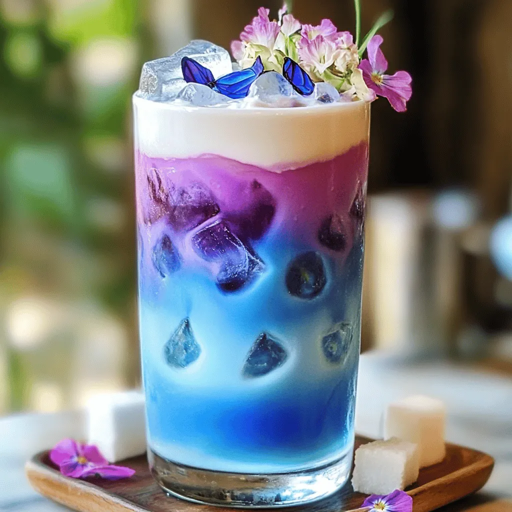 Craft Your Colorful Iced Butterfly Pea Tea Latte Home