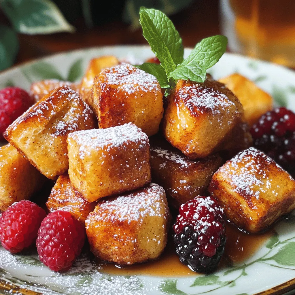 Um Zimtrollen French Toast Bites zu machen, brauchst du: