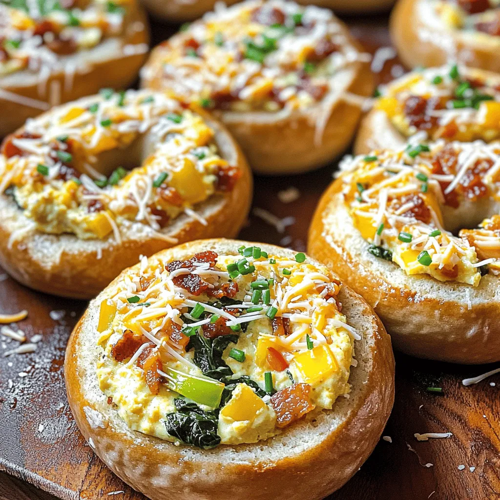 - 4 plain bagels, halbiert - 4 große Eier - 1 Tasse Milch