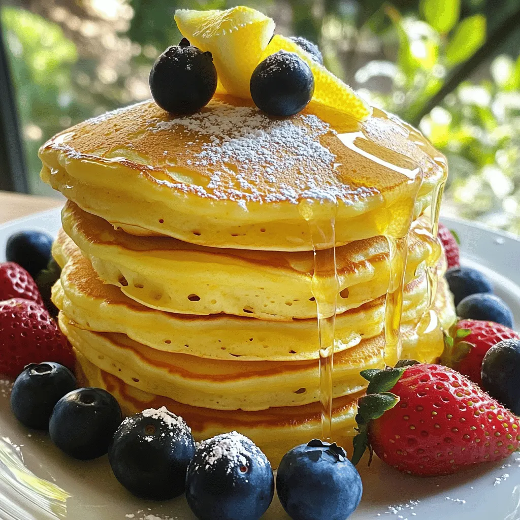 Lemon Ricotta Pancakes Einfache und köstliche Rezeptidee
