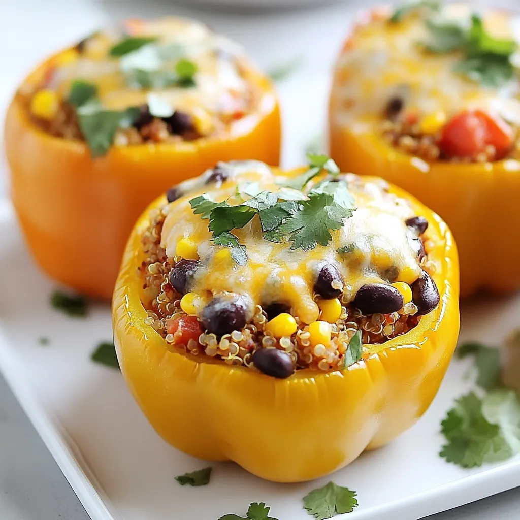 Sensationelle Southwest Quinoa Stuffed Peppers Rezept