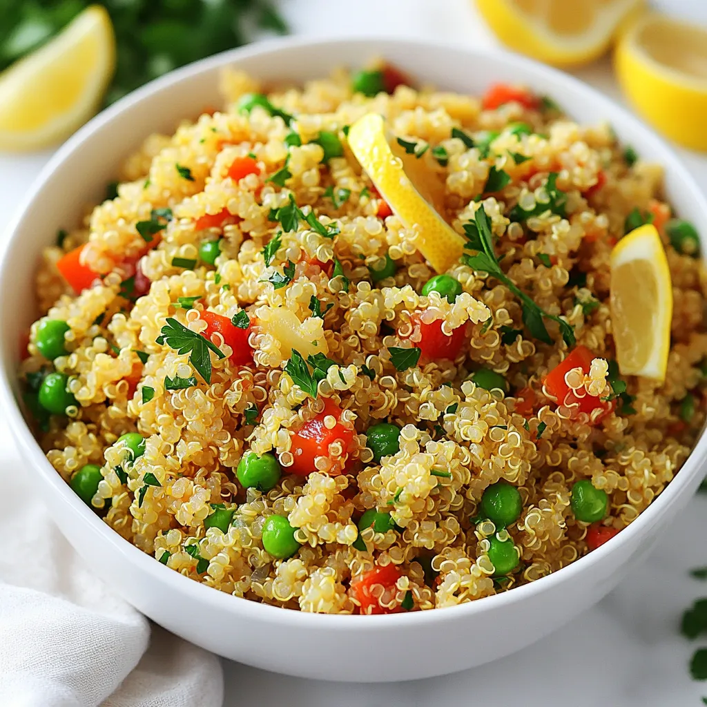 Leckerer Lemon Garlic Quinoa Pilaf Einfaches Rezept