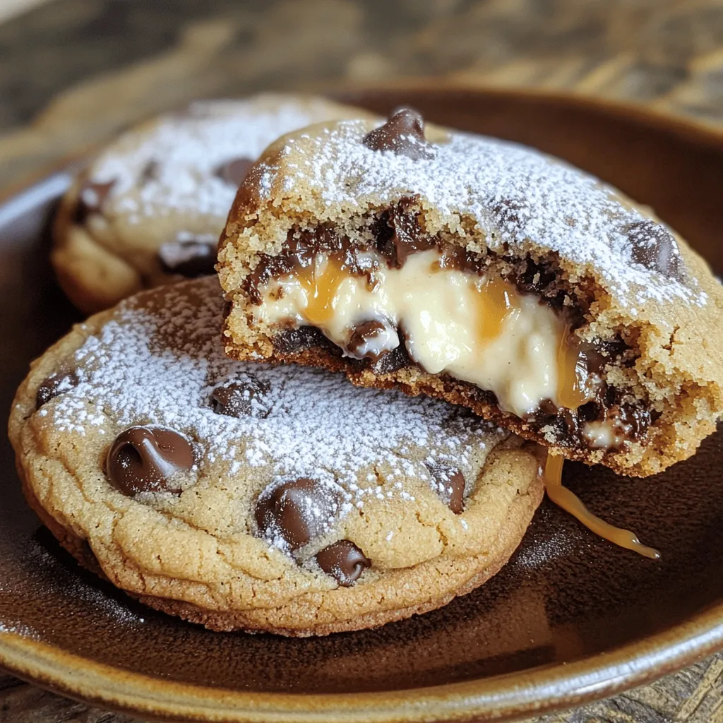Cheesecake-Filled Chocolate Chip Cookies Köstlicher Genuss