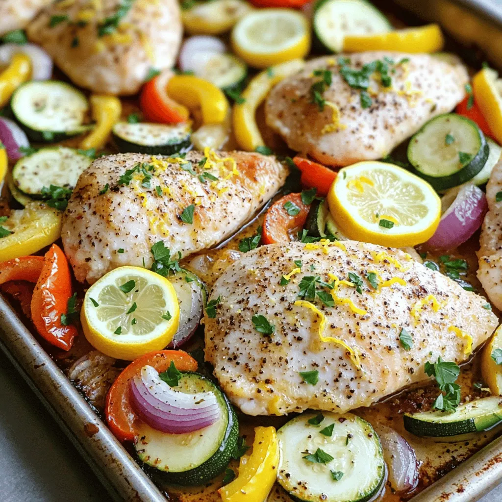 Lemon Pepper Chicken Veggie Bake Sheet Pan Genuss