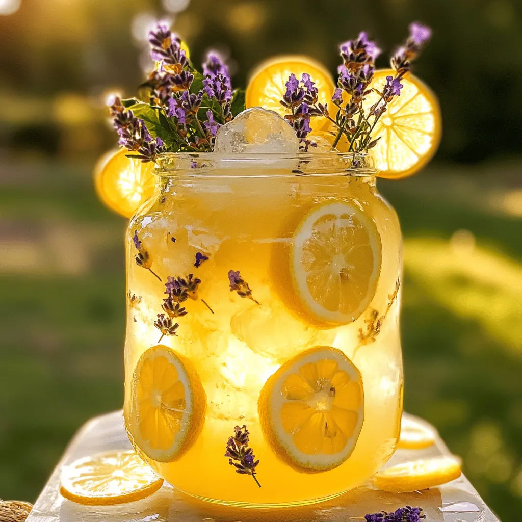 Um sprudelnde Lavendel-Limonade zu machen, brauchst du frische Lavendelblüten, Wasser, Zucker, frischen Zitronensaft und Sprudelwasser. Diese Zutaten geben der Limonade ihren besonderen Geschmack. Hier sind die Schritte: