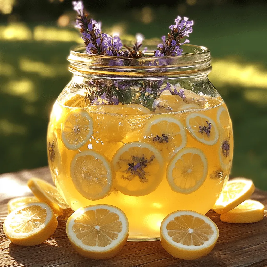 Sprudelnde Lavendel-Limonade erfrischender Genuss