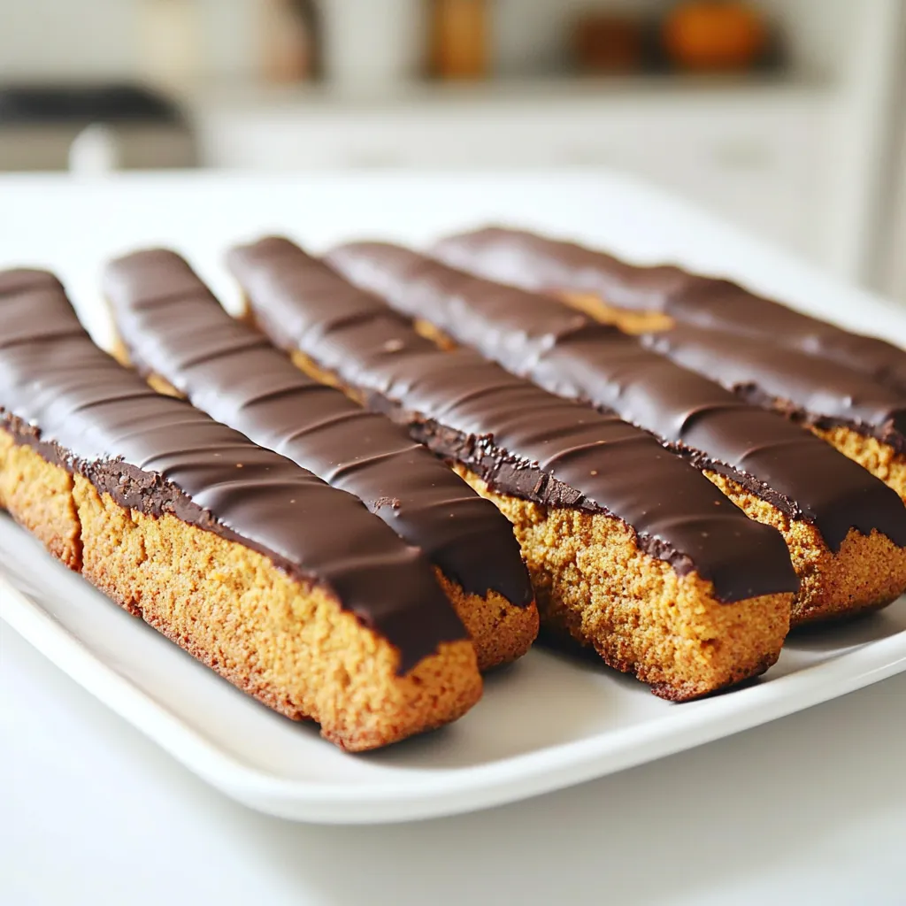 Schokoladendippte Kürbisgewürz-Biscotti Rezept