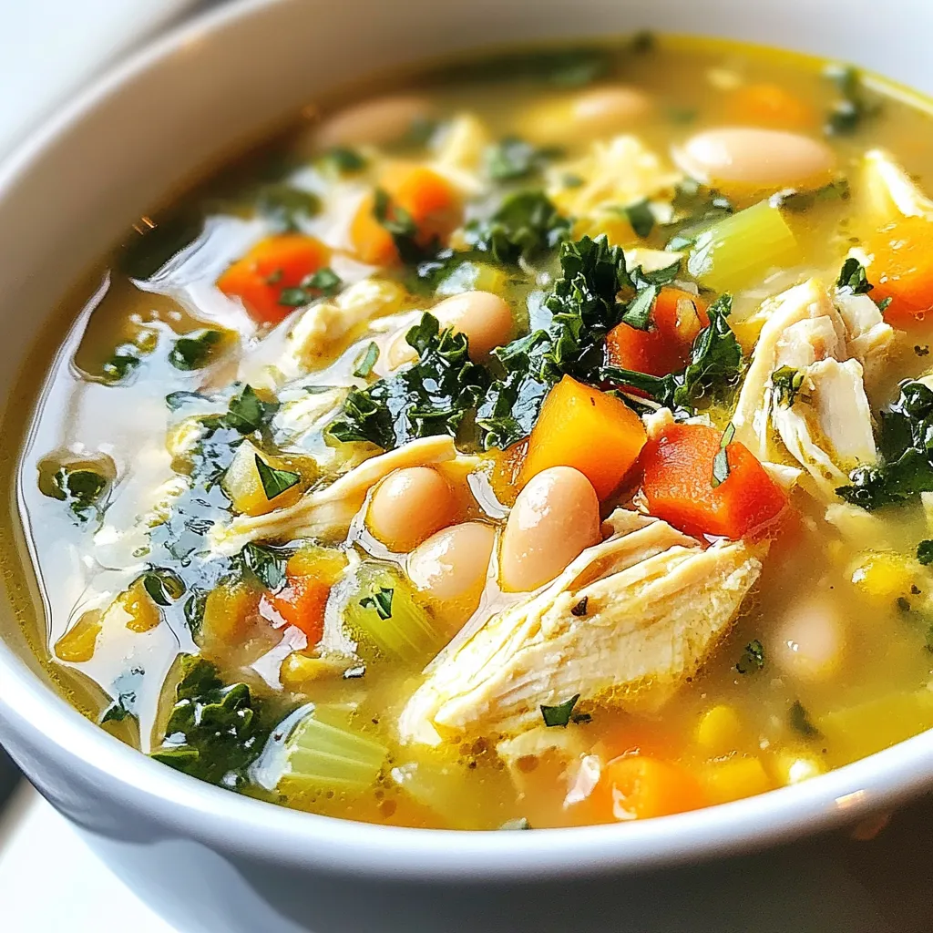 Tuscan White Bean Chicken Soup Herzhaft und Einladend
