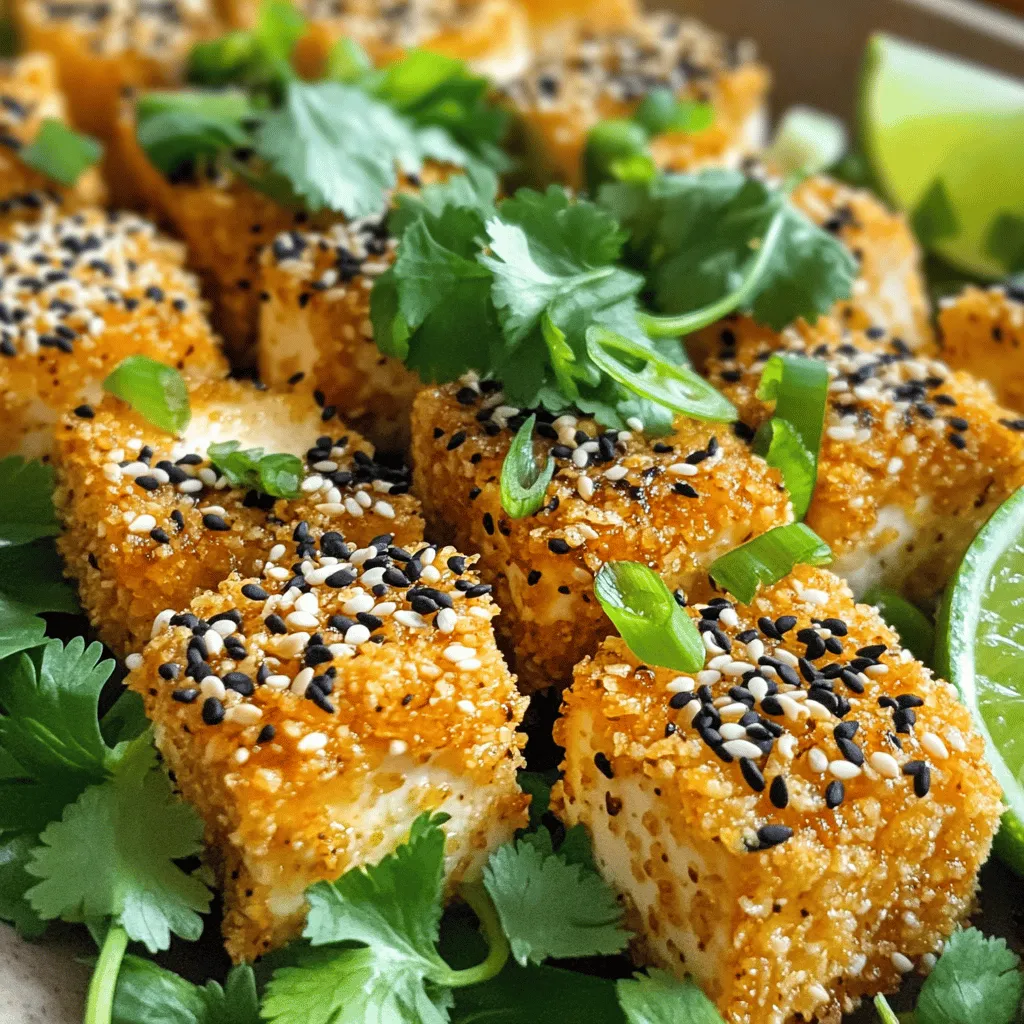 Würziger Sesamkrustentofu Einfach und Lecker Kochen