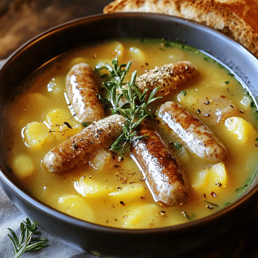 Für die langsame deutsche Kartoffelsuppe brauche ich frische, hochwertige Zutaten. Diese machen die Suppe besonders lecker und nahrhaft.
