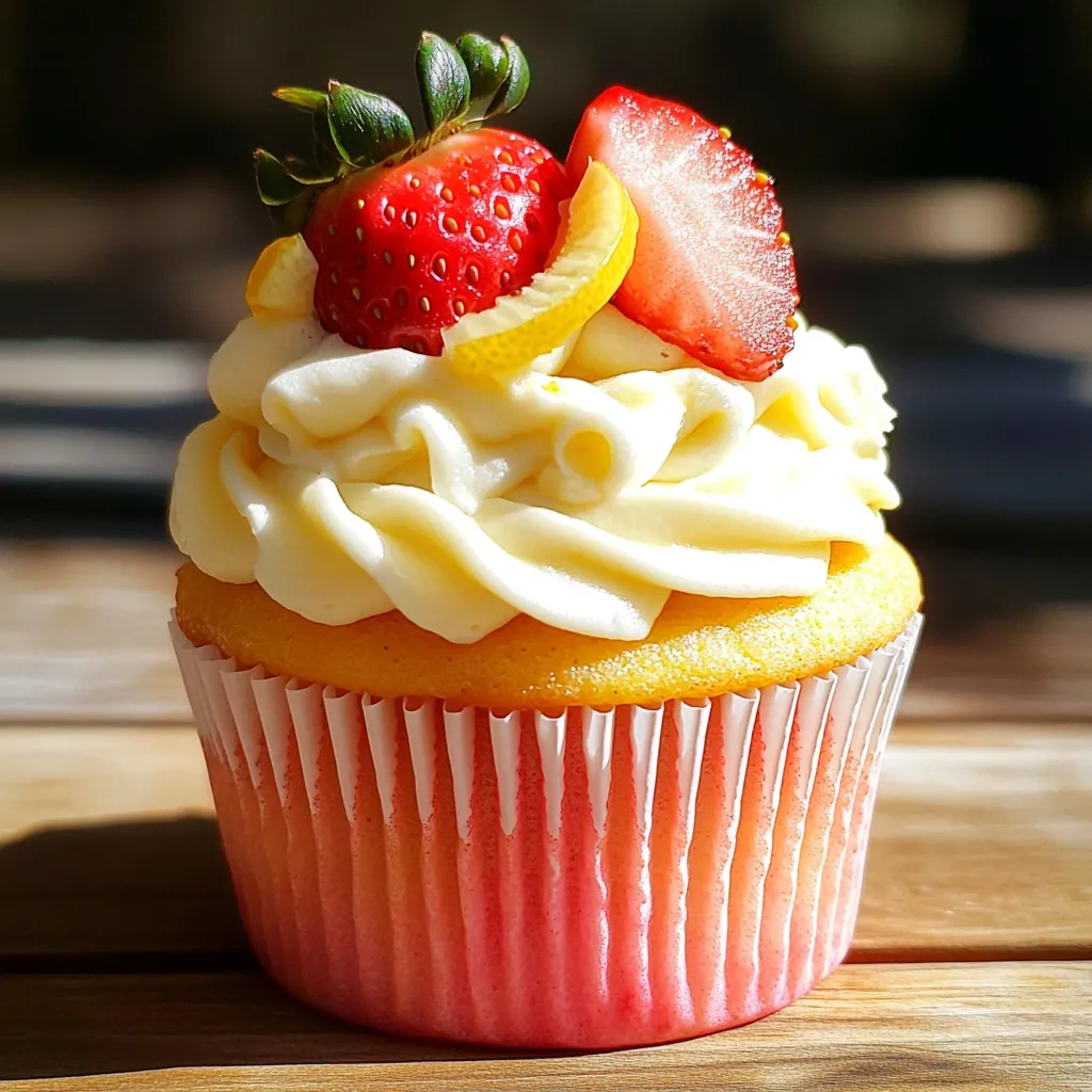 Strawberry Lemonade Cupcakes Frisch und Lecker