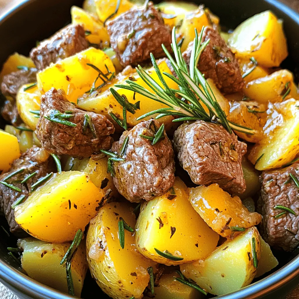 Köstliche Slow Cooker Garlic Butter Beef Bites &#038; Potatoes
