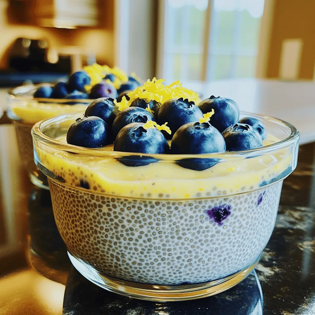 Lemon Blueberry Chia Pudding Einfache und frische Idee