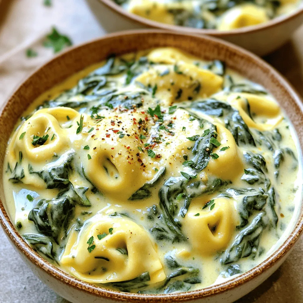 One-Pot Creamy Spinach Tortellini Schnelles Rezept