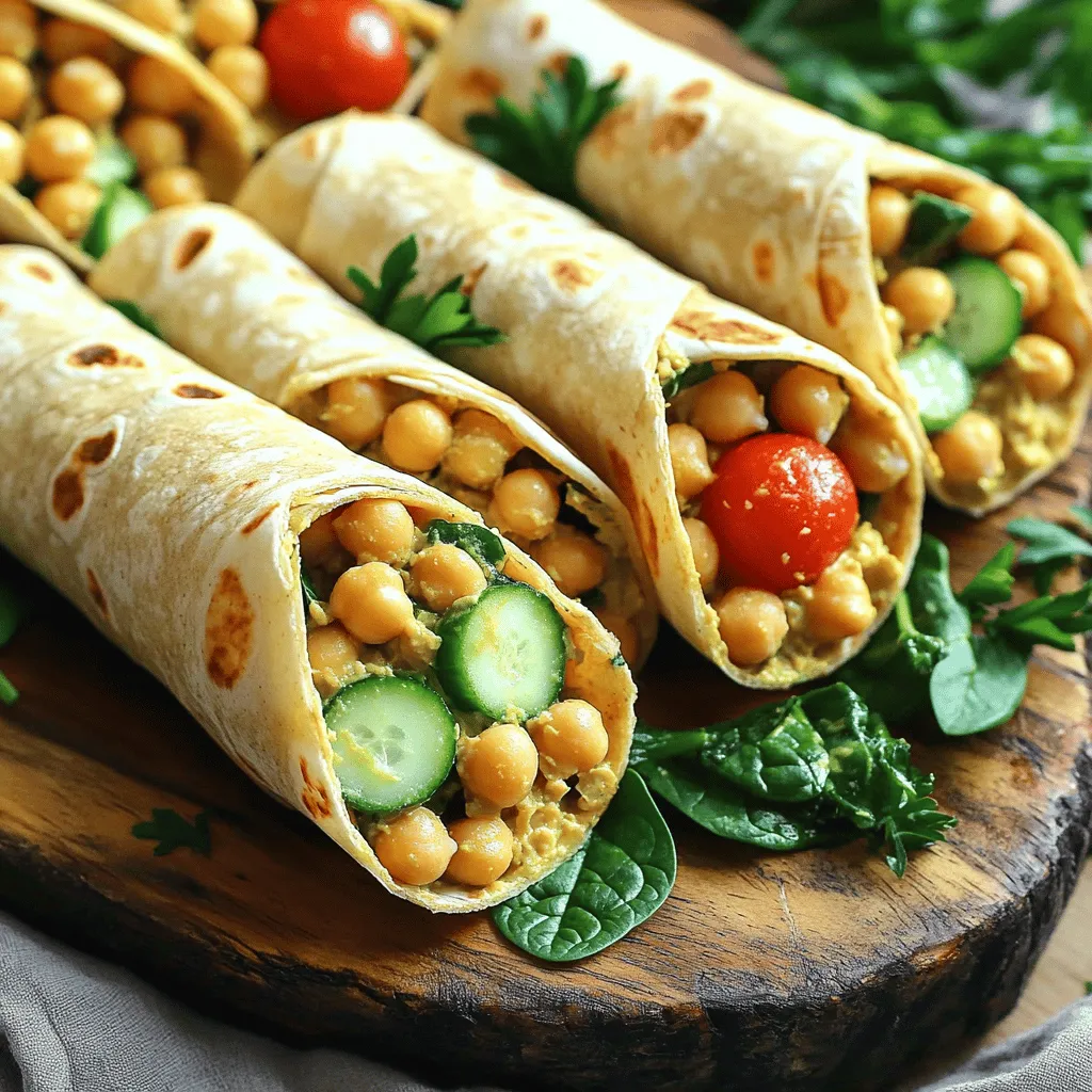 High-Protein Chickpea Power Wraps lecker und nahrhaft