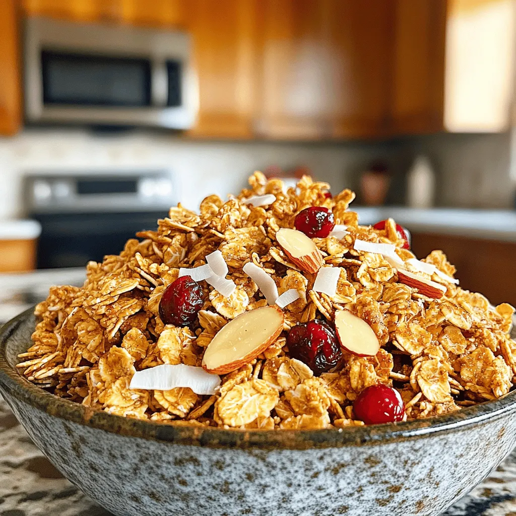 Vanilla Almond Granola Nahrhaftes Frühstücksrezept