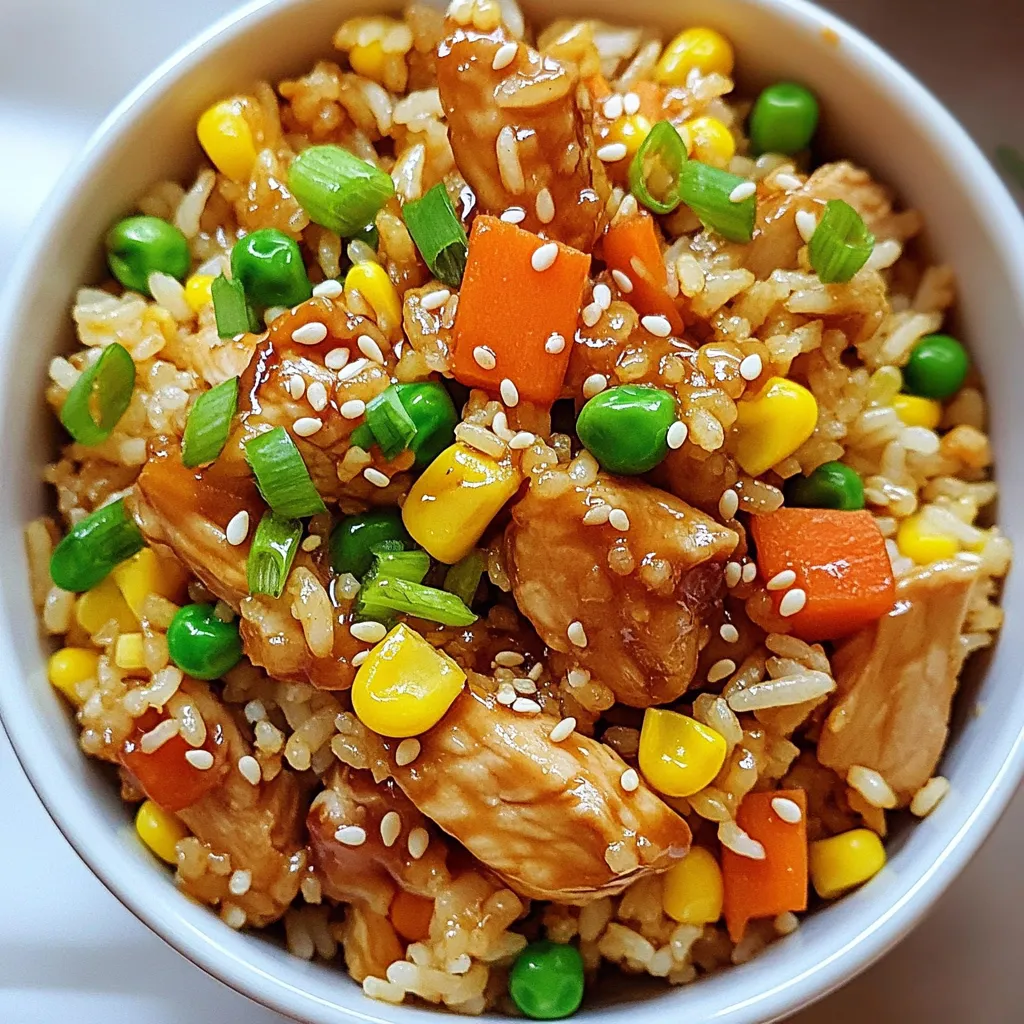 Teriyaki Chicken Fried Rice Einfaches und schnelles Gericht