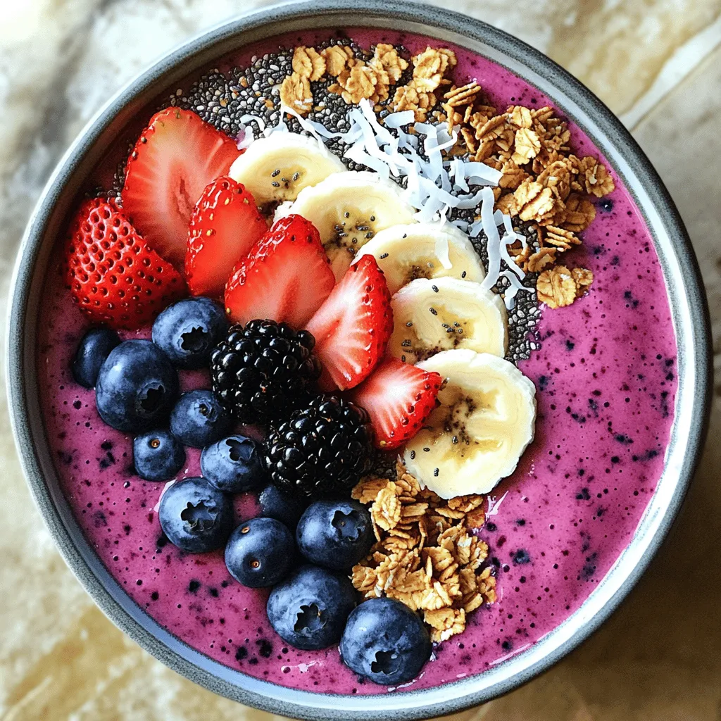 Triple Berry Smoothie Bowl Kraftvoll und Erfrischend