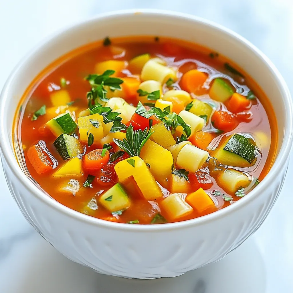 Veggie Packed Minestrone Soup Einfach und Gesund