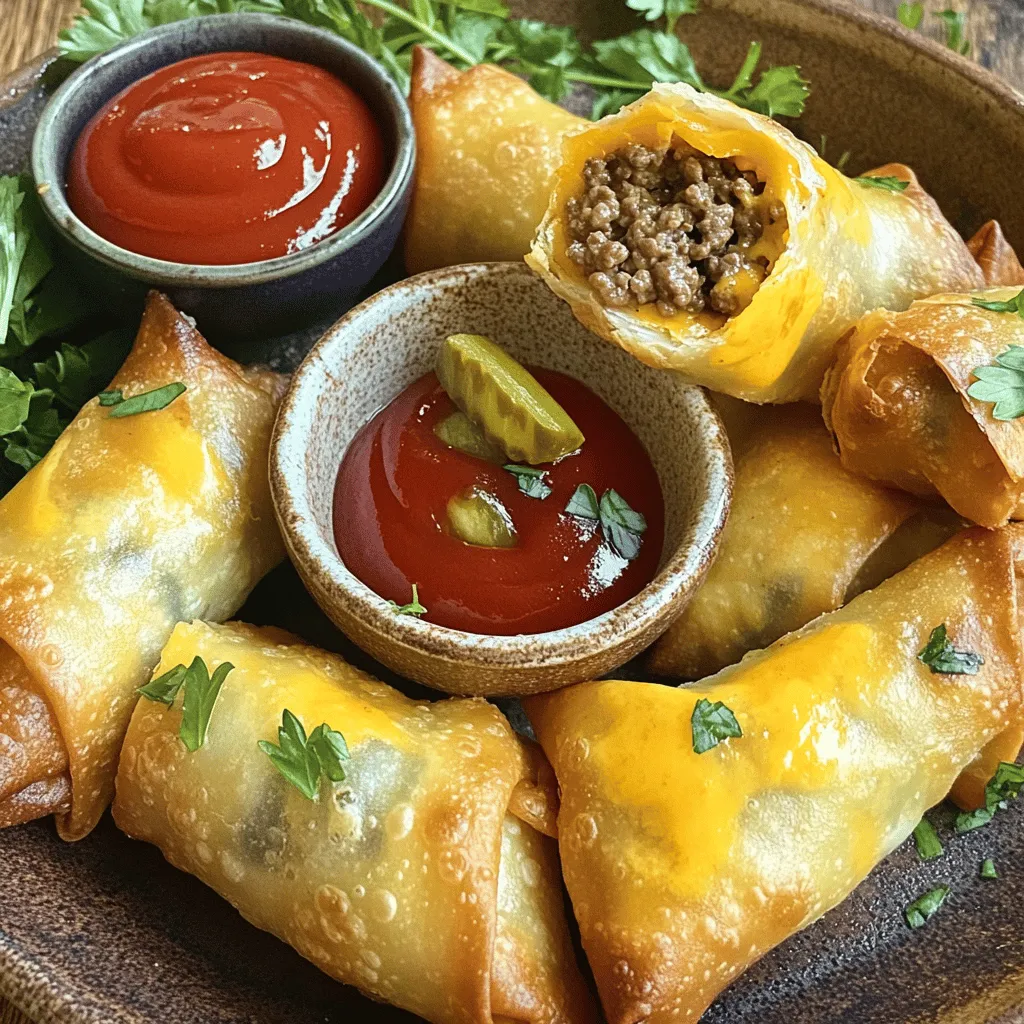 Cheeseburger Egg Rolls Recipe Köstliche Snackidee